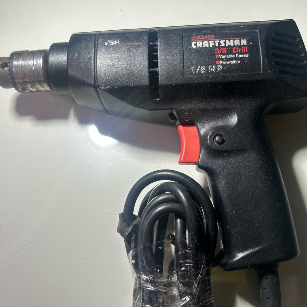 Craftsman 3/8" Drill with Red Accents